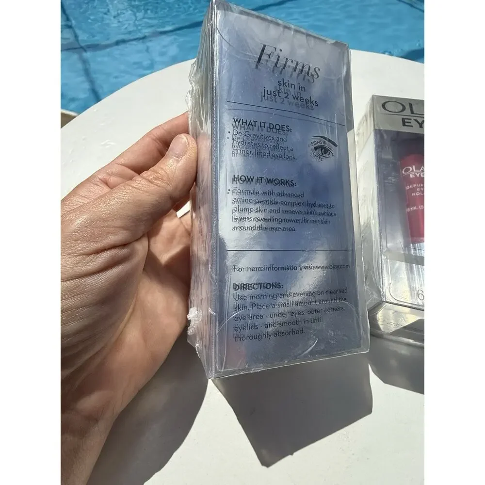 Olay Eyes Eye Lifting Serum 15 mL & Depuffing Eye Roller 6 mL Bundle New Sealed